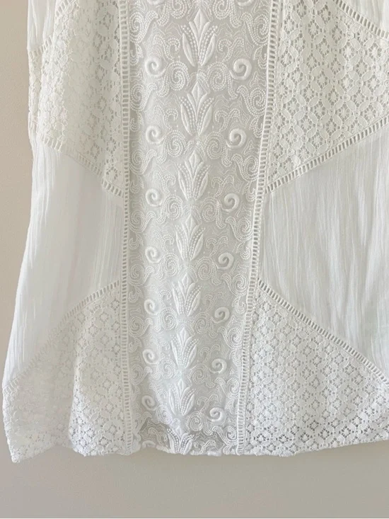 Lilly Pulitzer Ginny Shift Dress White XS Sleeveless Lace Cotton Embroidered - Picture 6 of 15